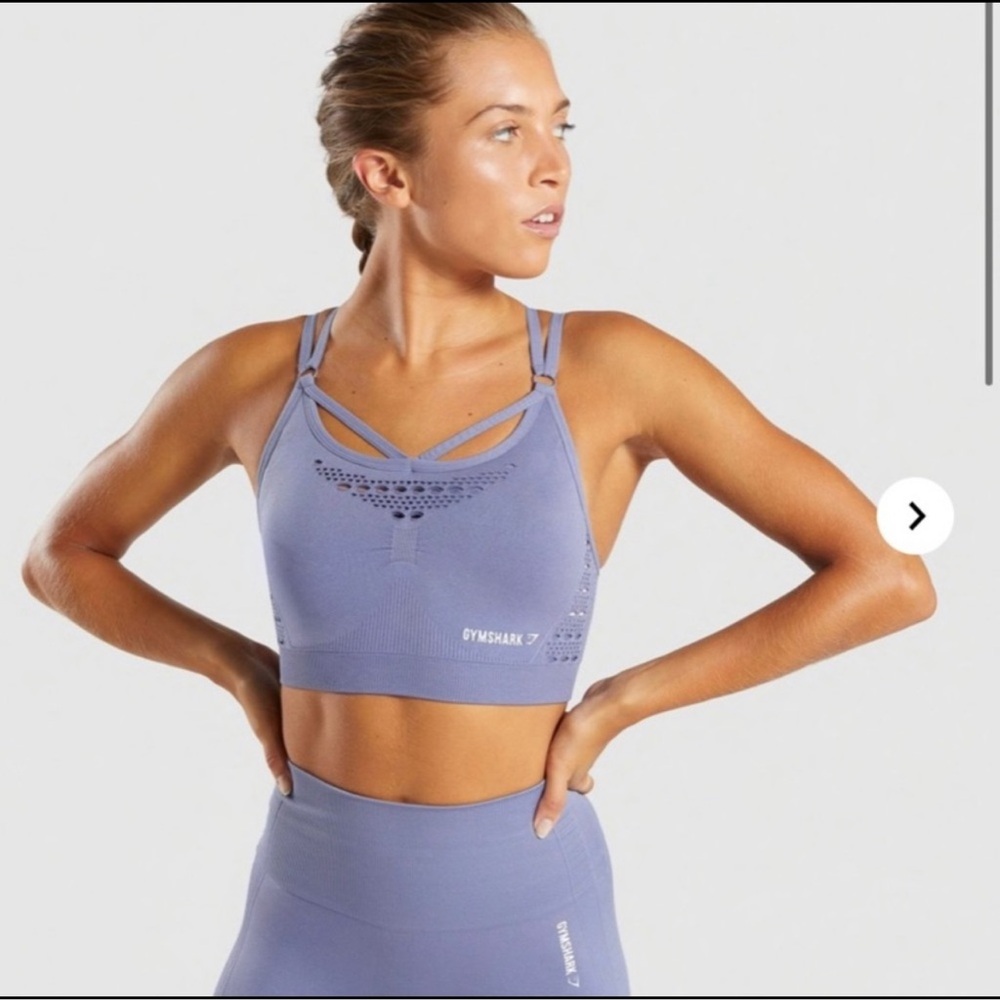 Gymshark Energy+ Seamless Sports Bra - Steel Blue - XS